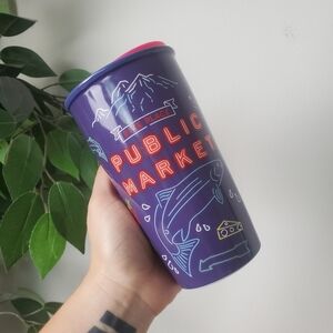 💜RARE💜 Starbucks Pike Place Public Market Purple Cup Double Wall 12oz 2018
